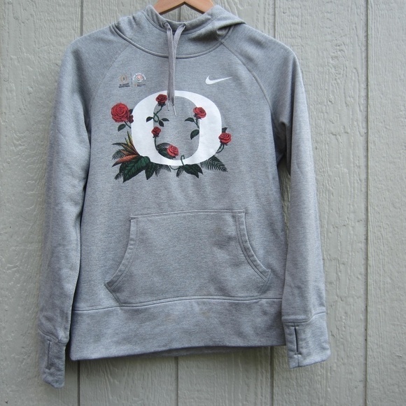 Nike Therma-Fit Hoodie Drawstring Pullover  w/ Oregon Rose Bowl Print,Fleece Lin - Picture 1 of 14
